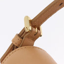 BURBERRY Nova Check Shoulder Bag Leather Beige Gold Tone Auth ki6943A-26