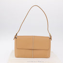 BURBERRY Nova Check Shoulder Bag Leather Beige Gold Tone Auth ki6943A-28