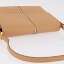 BURBERRY Nova Check Shoulder Bag Leather Beige Gold Tone Auth ki6943A-6