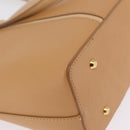 BURBERRY Nova Check Shoulder Bag Leather Beige Gold Tone Auth ki6944A-12