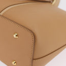 BURBERRY Nova Check Shoulder Bag Leather Beige Gold Tone Auth ki6944A-13
