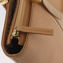 BURBERRY Nova Check Shoulder Bag Leather Beige Gold Tone Auth ki6944A-15