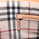 BURBERRY Nova Check Shoulder Bag Leather Beige Gold Tone Auth ki6944A-20