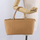 BURBERRY Nova Check Shoulder Bag Leather Beige Gold Tone Auth ki6944A-24