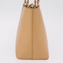 BURBERRY Nova Check Shoulder Bag Leather Beige Gold Tone Auth ki6944A-5