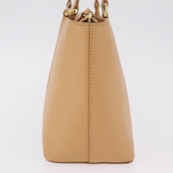 BURBERRY Nova Check Shoulder Bag Leather Beige Gold Tone Auth ki6944A