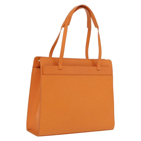 LOUIS VUITTON Epi Croisette PM Tote Bag Orange Mandarin M5249H LV Auth ki6947V