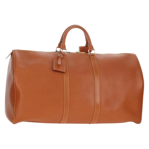 LOUIS VUITTON Epi Keepall 55 Boston Bag Zipangu Gold M42958 LV Auth ki6949V
