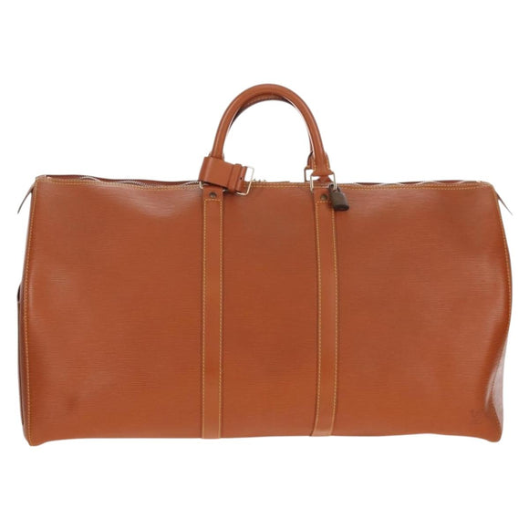 LOUIS VUITTON Epi Keepall 55 Boston Bag Zipangu Gold M42958 LV Auth ki6949V