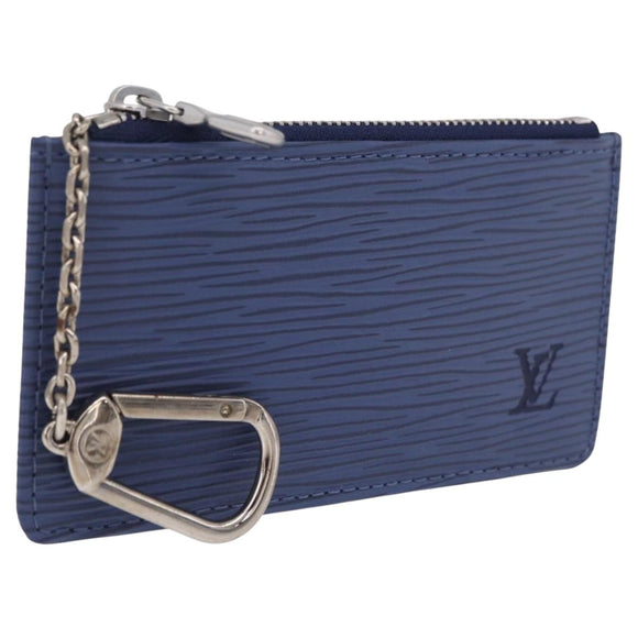 LOUIS VUITTON Epi Pochette Cles Coin Purse Blue Myrtille M6380G LV Auth ki6951V