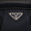 PRADA Boston Bag Nylon Navy Silver Auth ki6952V-15