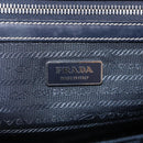 PRADA Boston Bag Nylon Navy Silver Auth ki6952V-20