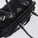PRADA Boston Bag Nylon Navy Silver Auth ki6952V-6