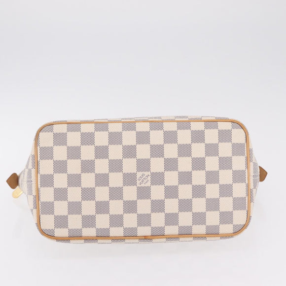 LOUIS VUITTON Damier Azur Saleya PM Tote Bag N51186 LV Auth ki6954V