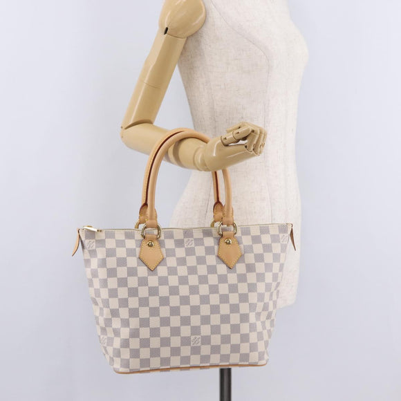 LOUIS VUITTON Damier Azur Saleya PM Tote Bag N51186 LV Auth ki6954V
