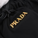 PRADA Tote Bag Nylon 2way Black Gold Tone Auth ki6955V-19