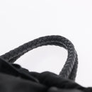 PRADA Tote Bag Nylon 2way Black Gold Tone Auth ki6955V-8