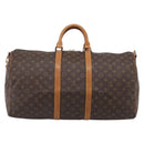 LOUIS VUITTON Monogram Keepall Bandouliere 55 Boston Bag M41414 LV Auth ki6956V-3