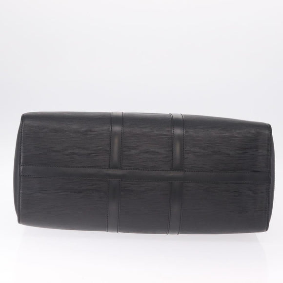 LOUIS VUITTON Epi Keepall 45 Boston Bag Noir M42972 LV Auth ki6957V