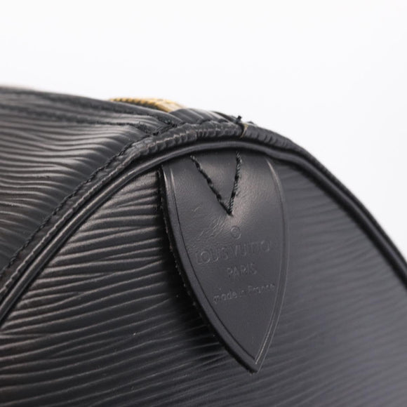 LOUIS VUITTON Epi Keepall 45 Boston Bag Noir M42972 LV Auth ki6957V