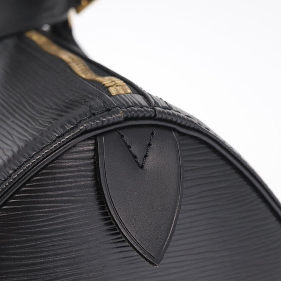 LOUIS VUITTON Epi Keepall 45 Boston Bag Noir M42972 LV Auth ki6957V