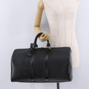 LOUIS VUITTON Epi Keepall 45 Boston Bag Noir M42972 LV Auth ki6957V-26