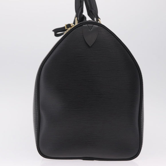 LOUIS VUITTON Epi Keepall 45 Boston Bag Noir M42972 LV Auth ki6957V