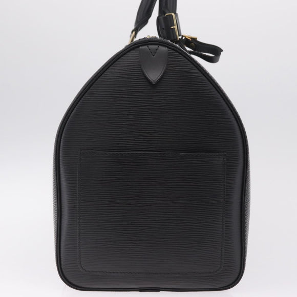 LOUIS VUITTON Epi Keepall 45 Boston Bag Noir M42972 LV Auth ki6957V