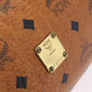 MCM Vicetos Shoulder Bag PVC Leather Brown Gold Tone Auth ki6959-17