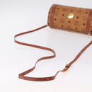 MCM Vicetos Shoulder Bag PVC Leather Brown Gold Tone Auth ki6959-7