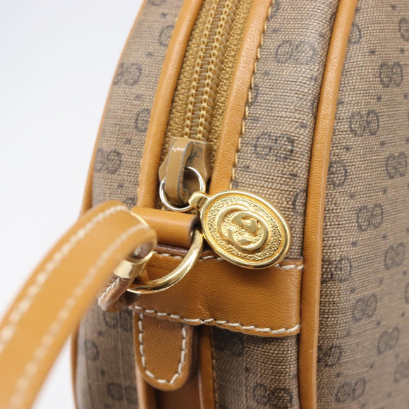 GUCCI Micro GG Shoulder Bag PVC Beige Gold Tone 007 104 0088 Auth ki6962