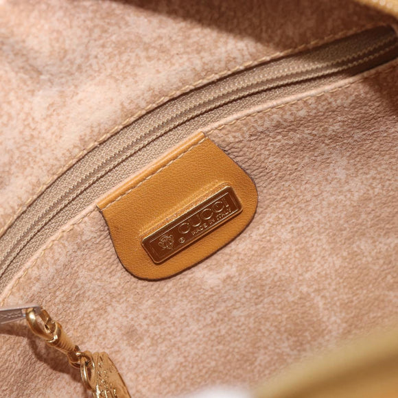 GUCCI Micro GG Shoulder Bag PVC Beige Gold Tone 007 104 0088 Auth ki6962