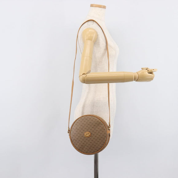 GUCCI Micro GG Shoulder Bag PVC Beige Gold Tone 007 104 0088 Auth ki6962