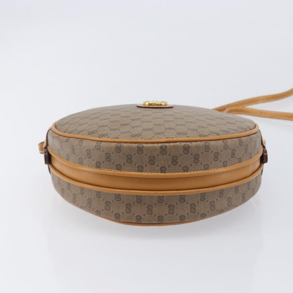 GUCCI Micro GG Shoulder Bag PVC Beige Gold Tone 007 104 0088 Auth ki6962