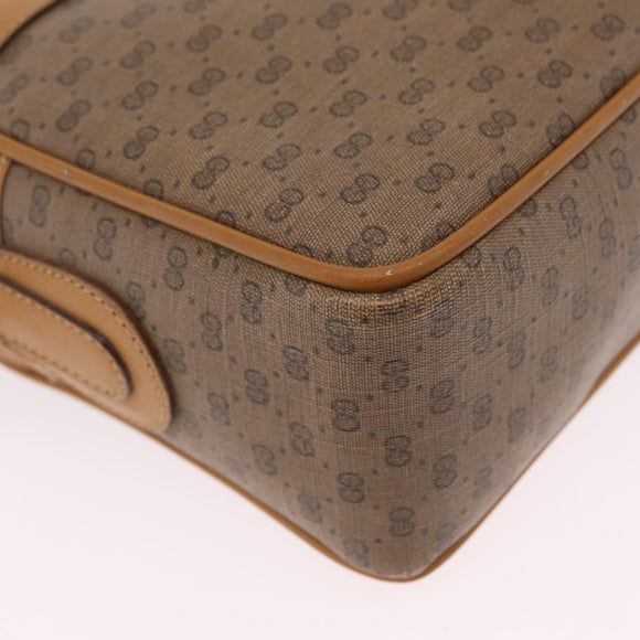 GUCCI Micro GG Shoulder Bag PVC Beige Gold Tone 001 113 0942 Auth ki6963