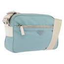 PRADA Shoulder Bag Nylon Light Blue Silver Auth ki6964A-1