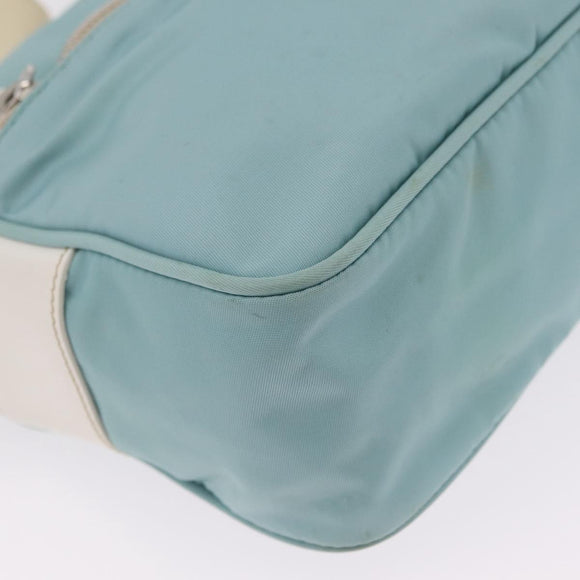 PRADA Shoulder Bag Nylon Light Blue Silver Auth ki6964A