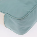 PRADA Shoulder Bag Nylon Light Blue Silver Auth ki6964A-15