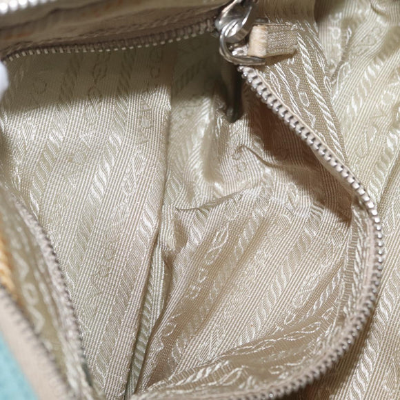 PRADA Shoulder Bag Nylon Light Blue Silver Auth ki6964A