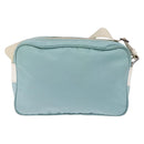 PRADA Shoulder Bag Nylon Light Blue Silver Auth ki6964A-3