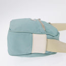 PRADA Shoulder Bag Nylon Light Blue Silver Auth ki6964A-4
