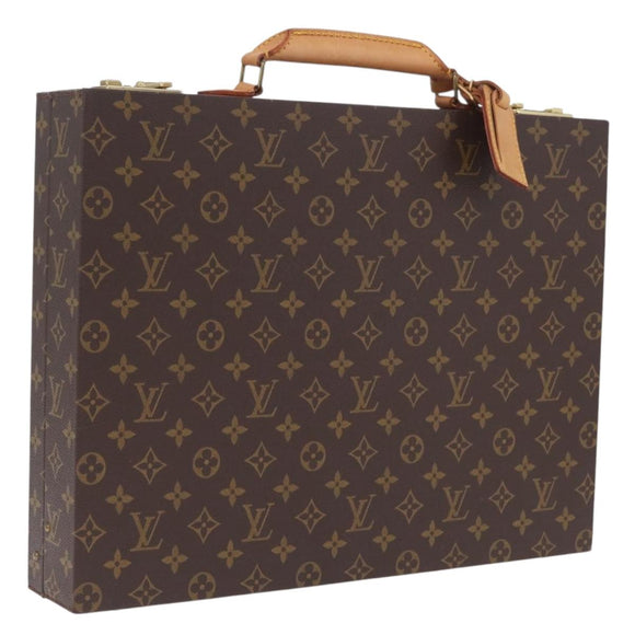 LOUIS VUITTON Monogram Attache Case Trunk LV Auth ki6965V