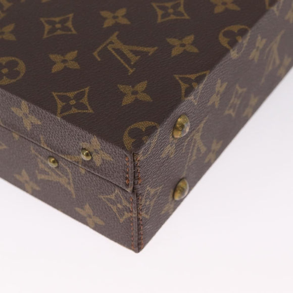 LOUIS VUITTON Monogram Attache Case Trunk LV Auth ki6965V