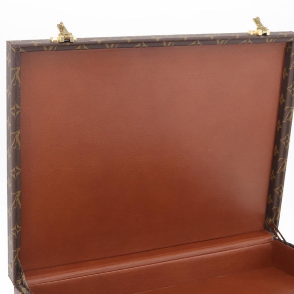 LOUIS VUITTON Monogram Attache Case Trunk LV Auth ki6965V