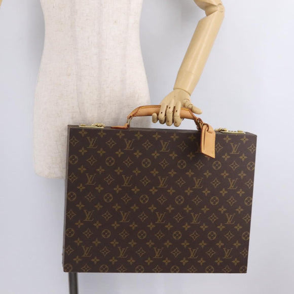 LOUIS VUITTON Monogram Attache Case Trunk LV Auth ki6965V