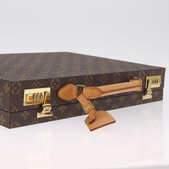 LOUIS VUITTON Monogram Attache Case Trunk LV Auth ki6965V