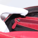 LOEWE Sender Hand Bag Leather Red Silver Auth ki6966M-21