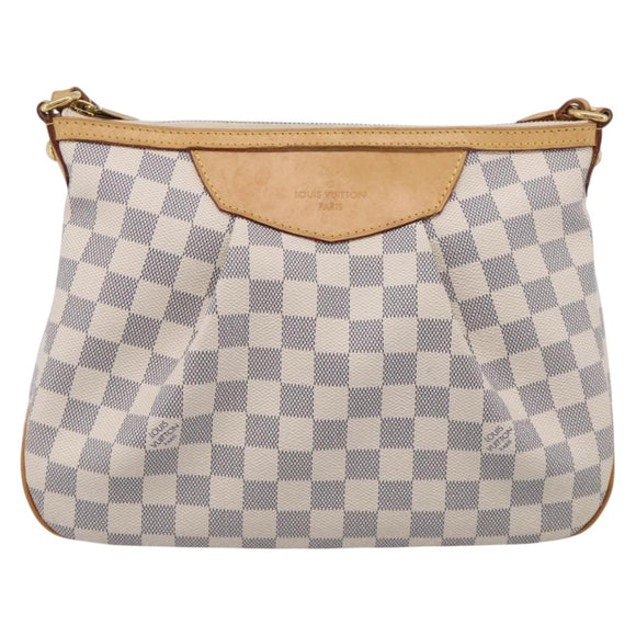 LOUIS VUITTON Damier Azur Siracusa PM Shoulder Bag N41113 LV Auth ki6967V