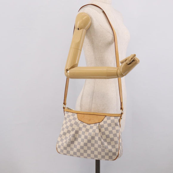 LOUIS VUITTON Damier Azur Siracusa PM Shoulder Bag N41113 LV Auth ki6967V