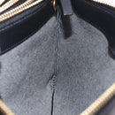 CELINE Trio Large Shoulder Bag Leather Black Gold Auth ki6971M-24